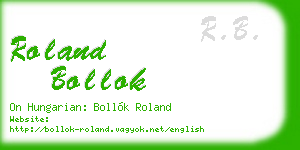 roland bollok business card